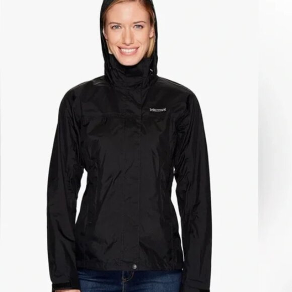 NWT Marmot PreCip Women's Lightweight Rain Jacket Extra Large XL Black New - Picture 2 of 13